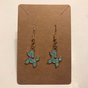 2/$15 Blue Poodle Earrings - Handmade